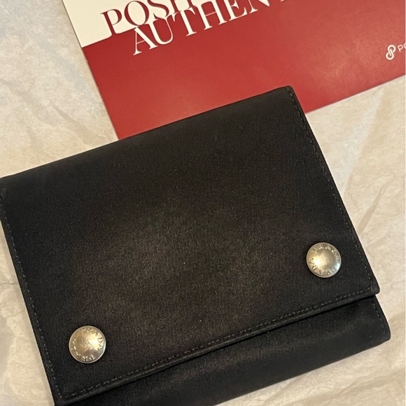 Authentic PRADA BLACK NYLON Trifold WALLET - Picture 5 of 8